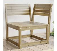 QJBSAVVA Canapé de jardin en pin 73 x 73 x 78 cm, imprégné en autoclave, modulaire, avec dossier, résistant aux intempéries, pour terrasse, patio, petit balcon et jardin