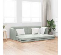 QJBSAVVA Canapé-lit 2 en 1, gris clair, 213 x 144 x 60 cm, moderne, avec housses amovibles, construction en polyester robuste, pour salon et chambre d'amis