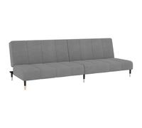 QJBSAVVA Canapé-Lit 2 Places Convertible en Velours Gris Clair, Banquette Clic Clac avec Dossier Réglable et Pieds en Métal pour Salon, Bureau et Chambre d'amis, 200 x 100 x 32 cm