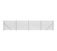 QJBSAVVA Clôture à Mailles Losangées avec Bride Anthracite 1,4 x 10 m, Grillage Simple Torsion en Acier Galvanisé Revêtu de PVC, Kit avec Poteaux pour Jardin et Enclos Animaux