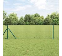 QJBSAVVA Clôture de jardin - 50 m x 0,4 m - Vert - En acier revêtu par pulvérisation - Clôture pour chien - Clôture de pâturage et poulets - Design moderne - 5000 x 3,2 x 40 cm - Pour jardin, terrasse