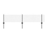 QJBSAVVA Clôture de jardin grise - 1000 x 2,7 x 40 cm - En acier revêtu par pulvérisation - Avec 10 poteaux - Design moderne - Flexible - Pour chien - Clôture de jardin - Clôture de pâturage