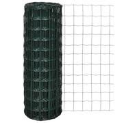 QJBSAVVA Clôture de jardin robuste avec protection contre la rouille - 25 m x 0,8 m - Vert B - 76 x 63 mm - Revêtement en PVC - Robuste - Avec protection contre la rouille - Pour poules, chiens