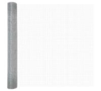 QJBSAVVA Clôture en fil soudé argenté - 100 x 500 cm - Maille rectangulaire - Design moderne - Bordure de jardin robuste pour jardin, terrasse, balcon et extérieur