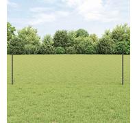 QJBSAVVA Clôture en grillage 25 m x 0,6 m - Gris acier - 11 poteaux - Résistant aux intempéries - Pour poules et chiens