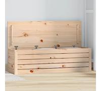 QJBSAVVA Coffre 109 x 36,5 x 33 cm en pin massif comme armoire polyvalente avec couvercle, boîte de rangement robuste pour couloir, salon et chambre à coucher, aspect rustique et grand espace de