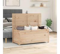 QJBSAVVA Coffre 110 x 50 x 45,5 cm en pin massif non traité avec vérin à gaz - Grande valise de rangement - Design moderne - Robuste et durable - Pour salon, couloir, chambre à coucher