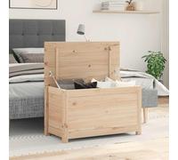 QJBSAVVA Coffre de rangement 80 x 40 x 45,5 cm en pin massif, boîte de rangement avec vérin à gaz, récipient de rangement avec grand espace de rangement, coffre rustique pour salon, chambre à coucher