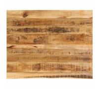 QJBSAVVA Dessus de Table 90x80x2,5 cm en Bois de Manguier Brut Massif, Plateau Rectangulaire avec Bord Vif Naturel pour Table à Manger, Bureau de Travail et Projet DIY