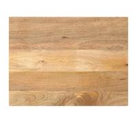 QJBSAVVA Dessus de Table en Bois de Manguier Massif 80x70x3,8 cm, Plateau de Table Rectangulaire pour Table à Manger, Bureau et Projet DIY de Restauration de Meuble Rustique