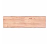 QJBSAVVA Dessus de Table en Chêne Massif Verni 180x50 cm, Plateau de Table Pliable avec Bordures Assorties Vivantes pour Table à Manger, Bureau et Console de Salon