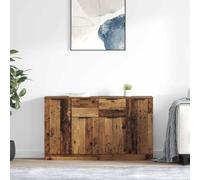 QJBSAVVA Ensemble de buffets en bois recyclé 60 x 30 x 70 cm avec tiroir et 4 portes - Design moderne - Meuble de rangement pour cuisine, salle à manger, salon, couloir