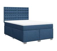 QJBSAVVA Ensemble Lit 140x200 cm avec Matelas et Surmatelas Tissu Bleu