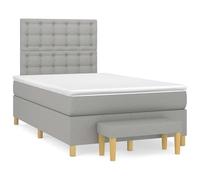 QJBSAVVA Ensemble Lit à Sommier Matelas Surmatelas et Banc 120x190cm