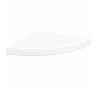 QJBSAVVA Étagère d'angle Flottante Murale en MDF et Métal 35x35x3,8 cm, Tablette de Coin Suspendue pour Livres et Décoration, Design Moderne avec Fixation Invisible, Blanc