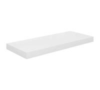 QJBSAVVA Étagère flottante, blanc brillant, 60 x 23,5 x 3,8 cm, étagère murale moderne en MDF et métal en nid d'abeille, montage invisible, charge maximale 7 kg, bibliothèque étroite et aide