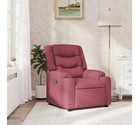 QJBSAVVA Fauteuil de relaxation en tissu bordeaux réglable manuellement avec fonction de couchage - Fauteuil de salon confortable pour TV Lounge et chambre à coucher