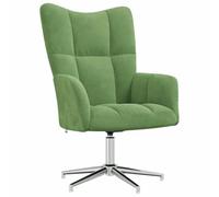 QJBSAVVA Fauteuil de relaxation en velours vert clair - Fauteuil rembourré moderne avec design matelassé, pivotant à 360 degrés avec structure en acier, fauteuil pivotant confortable pour salon, 62 x
