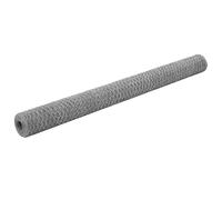 QJBSAVVA Grillage pour Volière en Acier Galvanisé 25x1,5 m - Grillage Hexagonal avec Mailles de 50 mm pour Enclos à Poules, Clôture de Jardin et Cage à Lapins - Argenté