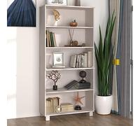 QJBSAVVA Hamar - Buffet haut en pin massif - Blanc - Avec espace de rangement