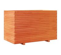 QJBSAVVA Jardinière en Bois de Pin Massif Cire Marron 110x60x72 cm, Bac à Fleurs Grand Volume pour Jardin, Balcon et Terrasse, Potager sur Pied Extérieur pour Plantes et Légumes