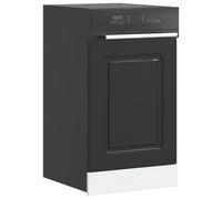 QJBSAVVA Kalmar - Cache de lave-vaisselle - Noir - 45 x 1,5 x 67 cm - En matériau dérivé du bois au design intemporel - Protection pour lave-vaisselle - Facile d'entretien et robuste - Pour armoires