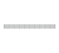 QJBSAVVA Kit complet de clôture grillagée avec bride de sol verte 2 x 25 m, clôture de jardin en acier galvanisé avec revêtement en PVC, clôture métallique avec poteaux et accessoires pour enclos pour