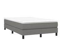 QJBSAVVA Lit à Sommier 120x190 avec Matelas et Surmatelas Gris Foncé
