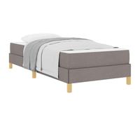 QJBSAVVA Lit Box Spring avec Matelas Taupe 80x200 cm Sommier en Tissu | Cadre de lit en bois d'ingénierie avec matelas à ressorts confortable, conçu pour la décoration de votre chambre.