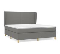 QJBSAVVA Lit Boxspring 180x200 avec Matelas Ressorts et Surmatelas | Ensemble lit complet pour chambre avec tête de lit réglable, matelas ergonomique et surmatelas en mousse douce.