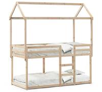 QJBSAVVA Lit Cabane Superposé 90x190 cm Bois de Pin Massif sans Matelas