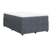 QJBSAVVA Lit Complet 120x200 cm avec Matelas et Surmatelas Gris Foncé | Ensemble lit boxspring pour chambre à coucher avec matelas à ressorts ensachés et surmatelas lavable en velours.