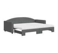 QJBSAVVA Lit de Jour Gigogne avec 2 Matelas 90x200 cm Canapé Convertible | Canapé-lit 2 en 1 pour optimiser l'espace du salon ou de la chambre d'amis avec structure robuste et lit d'appoint.
