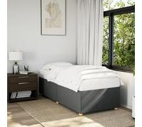 QJBSAVVA Lit simple 80 x 200 cm gris foncé, structure en polyester avec sommier à lattes, lit pour adolescent/invité, sans matelas