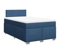 QJBSAVVA Lit Sommier 120x190 cm avec Matelas et Surmatelas Bleu
