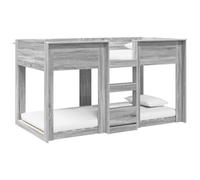 QJBSAVVA Lit Superposé 75x190 cm en Bois d'ingénierie Gris Sonoma | Structure gain de place avec lattes de sécurité intégrées, idéale pour optimiser l'espace dans une chambre.