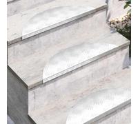 QJBSAVVA Lot de 10 tapis d'escalier en aluminium - 60 x 18 cm - Antidérapants - Avec design géométrique - Pour l'intérieur, l'entrée, le couloir