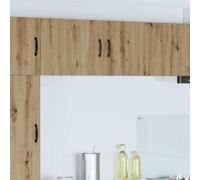 QJBSAVVA Lot de 2 armoires de cuisine en chêne artisanal, 50 x 31 x 40 cm, design moderne, avec 4 étagères, durable, pour cuisine, couloir, bureau et petites pièces