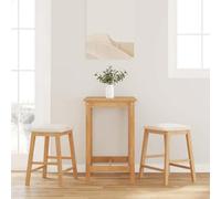 QJBSAVVA Lot de 2 chaises de bar en bois massif d'hévéa avec coussin rembourré 52 x 41 x 63 cm Tabouret de cuisine confortable pour salle à manger, salon et extérieur