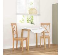 QJBSAVVA Lot de 2 chaises de salle à manger en bois massif d'hévéa naturel 42,5 x 53,5 x 94 cm Dossier confortable robuste et durable pour salle à manger, salon et cuisine