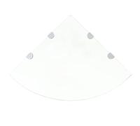 QJBSAVVA Lot de 2 étagères d'angle en verre de sécurité transparent chromé 45 x 45 cm 8 mm Pour salle de bain, cuisine, salon, bibliothèque