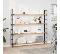 QJBSAVVA Lot de 2 étagères flottantes - 160 x 20 x 2 cm - En acacia massif traité à l'huile - Moderne - Pour bibliothèque, cuisine, salle de bain, salon, chambre à coucher, bureau