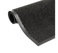 QJBSAVVA Lot de 2 paillassons, noirs, 90 x 150 cm, en polypropylène touffeté, robustes avec dos en caoutchouc antidérapant, grands et durables, pour couloir, cuisine, balcon et entrée