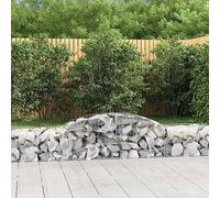 QJBSAVVA Lot de 25 paniers gabions - 300 x 50 x 40/60 cm - En fer galvanisé argenté - Fil de 3,5 mm - Brise-vue robuste - Protection contre le bruit - Pour jardin, terrasse, cour