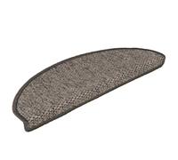 QJBSAVVA Lot de 30 tapis d'escalier auto-adhésifs - Aspect sisal - Marron/beige - 65 x 21 x 4 cm - Antidérapants - Protection des escaliers pour l'intérieur
