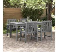 QJBSAVVA Lot de 4 chaises de jardin - Gris clair - En polyéthylène haute densité - Avec lattes - Résistantes aux intempéries et aux UV - Pour terrasse, balcon et jardin