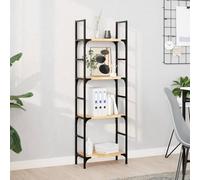 QJBSAVVA Lot de 4 étagères flottantes - 60 x 20 x 2 cm - En acacia massif non traité - Modernes - Peu encombrantes - Pour salon, cuisine, salle de bain