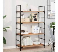 QJBSAVVA Lot de 4 étagères flottantes en bois d'acacia - 60 x 40 x 2 cm - Traitement à l'huile - Design moderne - Pour salon, cuisine, salle de bain