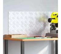 QJBSAVVA Lot de 4 marches d'escalier en aluminium - Gris - Motif diamant - 40 x 20 cm - Antidérapant - Pour l'intérieur et l'extérieur - Design moderne - Robuste et durable - Pour couloir, entrée et