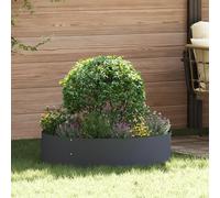 QJBSAVVA Lot de 5 grands pots de fleurs cylindriques en plastique anthracite mat 80 cm avec drainage Design moderne robuste pour jardin, terrasse, balcon, intérieur et extérieur